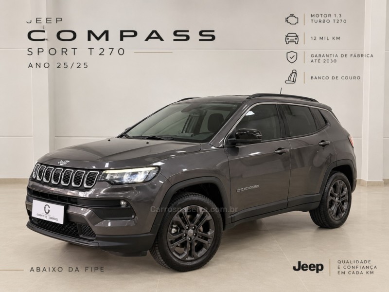 compass 1.3 sport t270 16v turbo flex 4p automatico 2025 bento goncalves