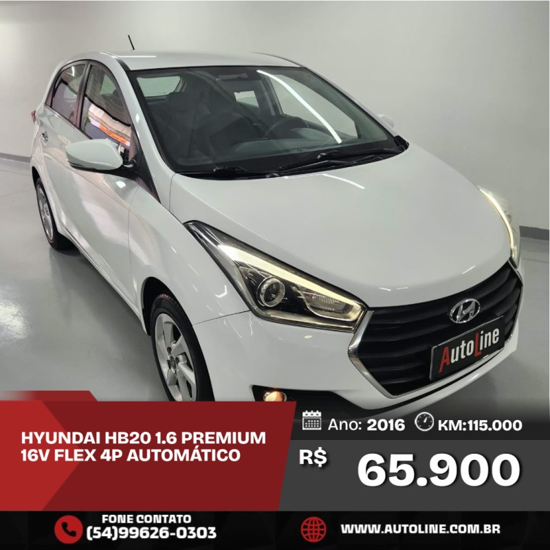 hb20 1.6 premium 16v flex 4p automatico 2016 bento goncalves