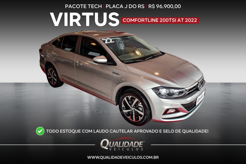 virtus 1.0 200 tsi comfortline automatico 2022 santa cruz do sul