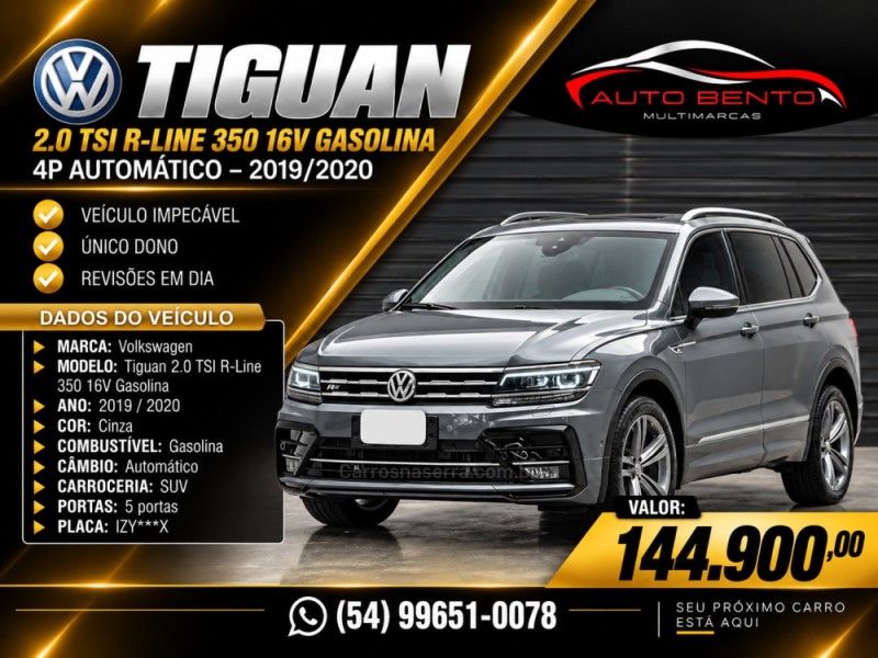 tiguan 2.0 tsi r line 350 16v gasolina 4p automatico 2020 bento goncalves