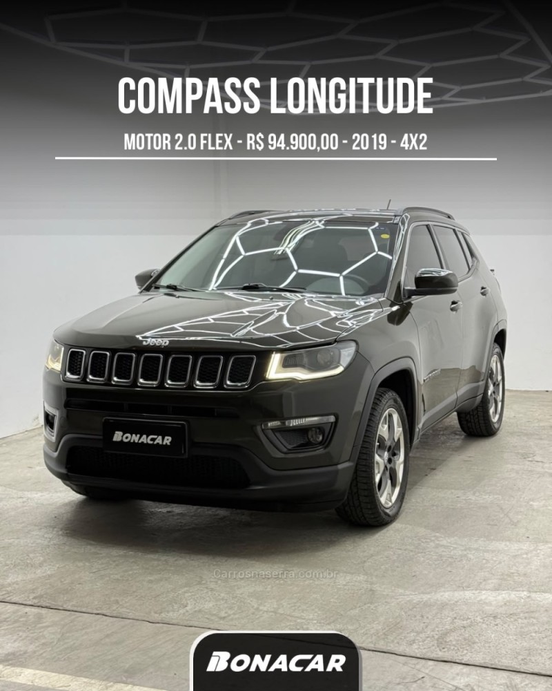 compass 2.0 16v flex longitude automatico 2019 caxias do sul