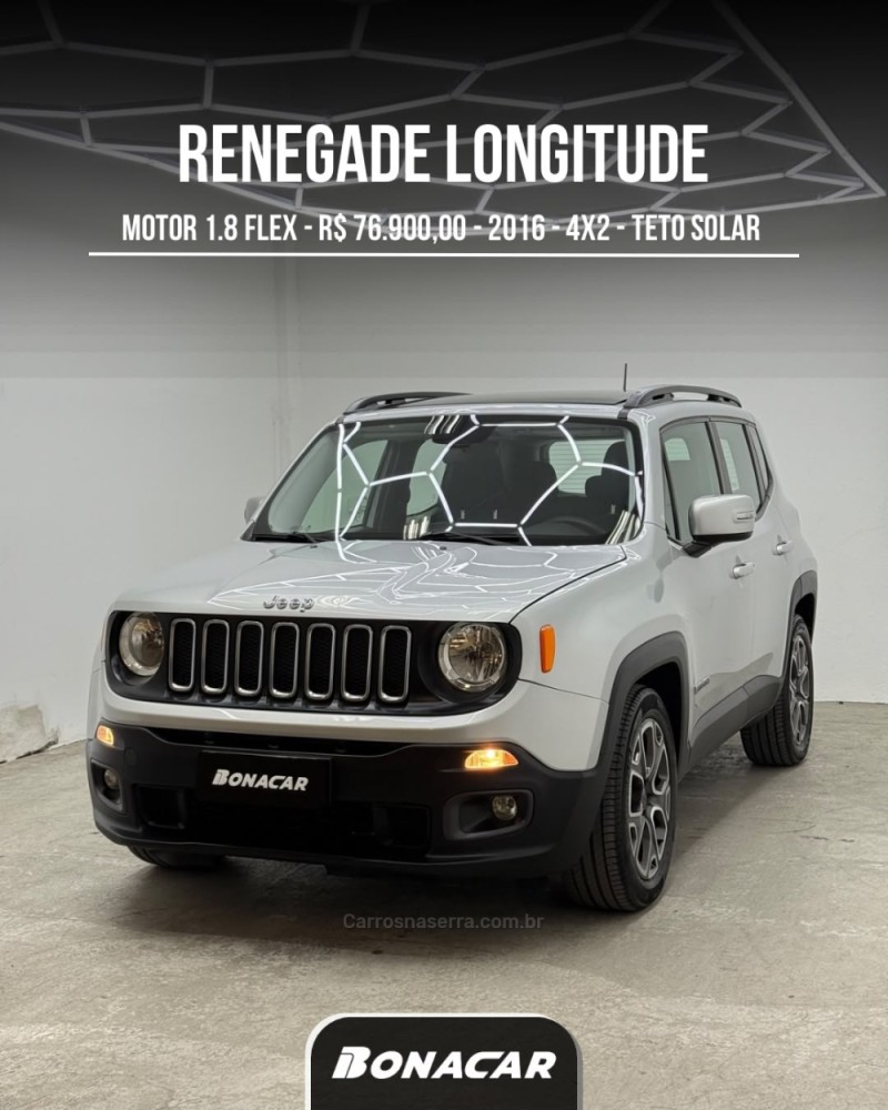 renegade 1.8 16v flex longitude 4p automatico 2016 caxias do sul