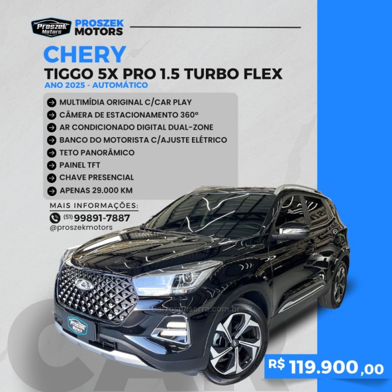 Caoa Chery Tiggo 1.5 16V TURBO 5X PRO FLEX 4P AUTOMÁTICO 2025