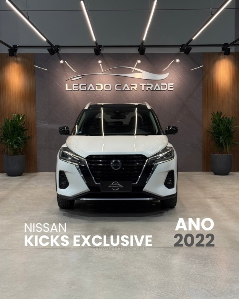 kicks 1.6 exclusive 16v flex 4p automatico 2022 caxias do sul