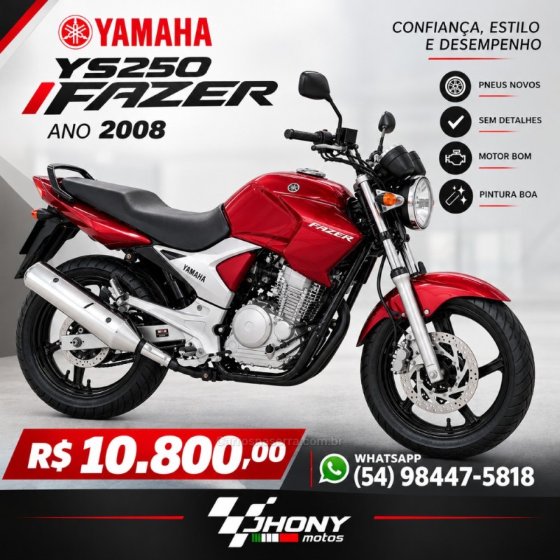 fazer ys 250 2008 caxias do sul