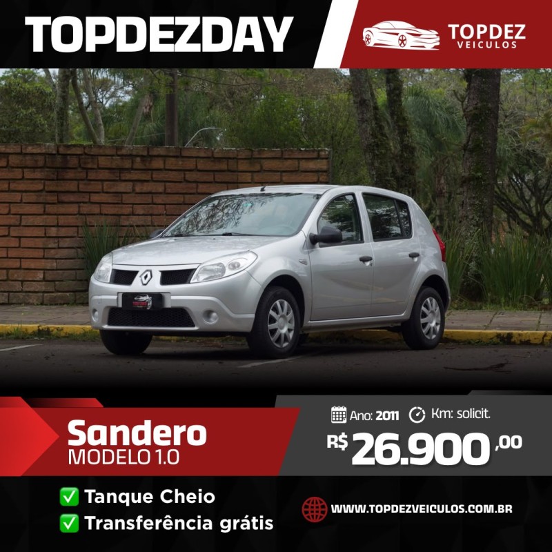 sandero 1.0 authentique 16v flex 4p manual 2011 sao sebastiao do cai