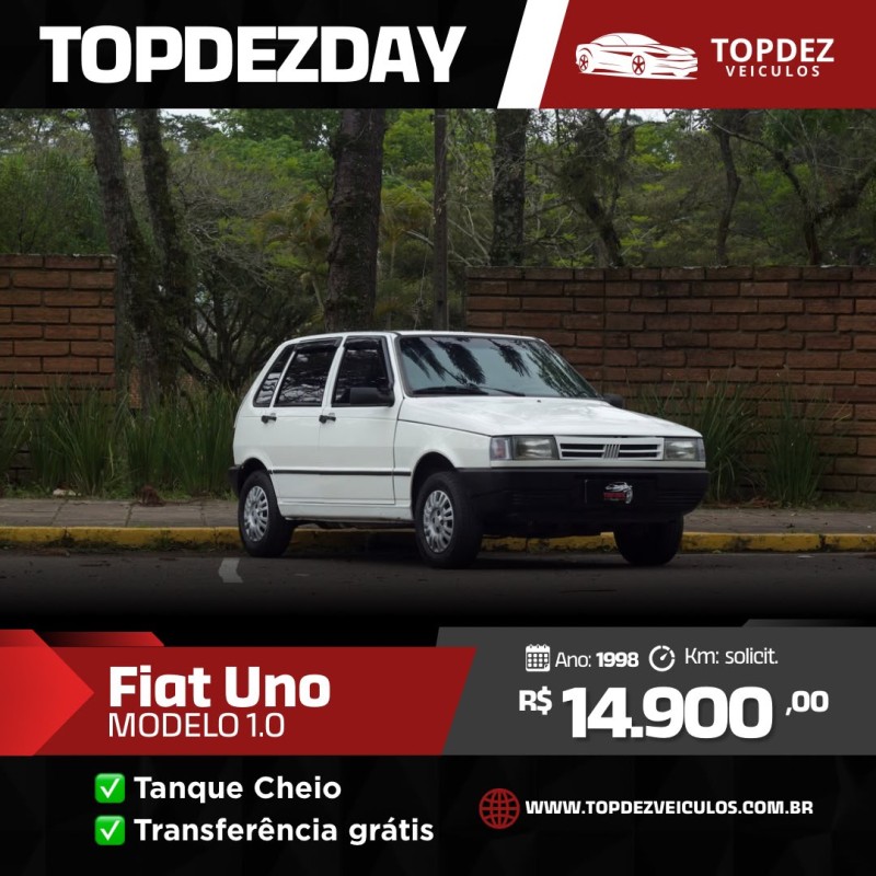 uno 1.0 ie mille ex 8v gasolina 4p manual 1998 sao sebastiao do cai