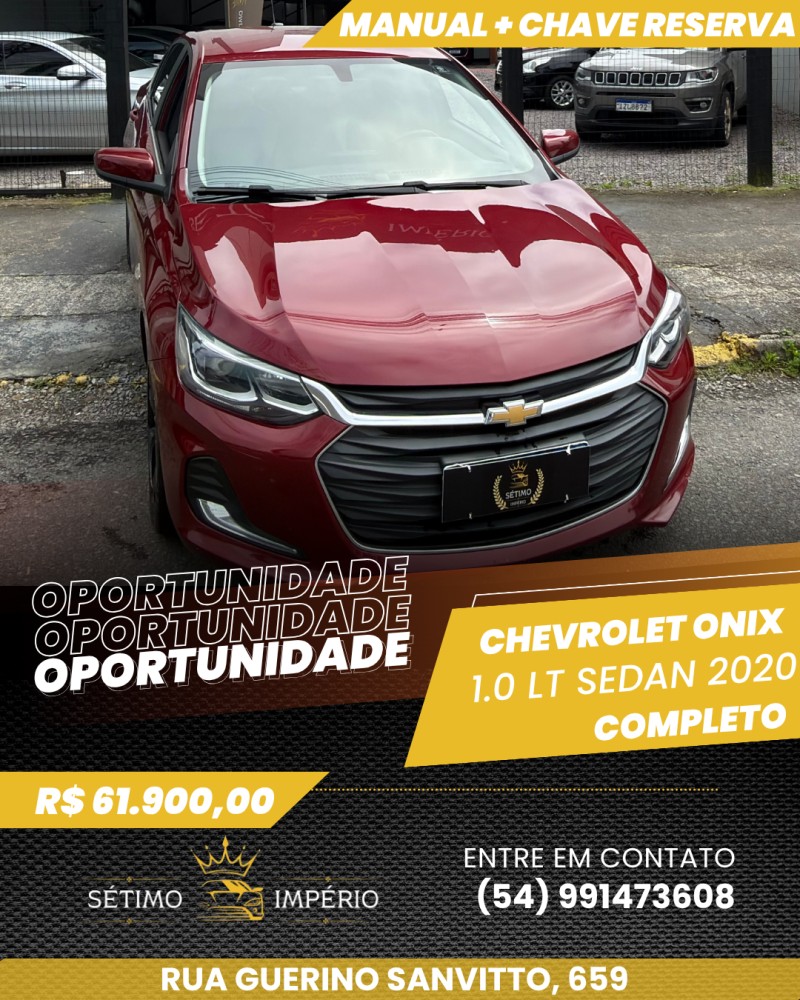 onix 1.0 lt 8v turbo flex 4p automatico 2020 caxias do sul