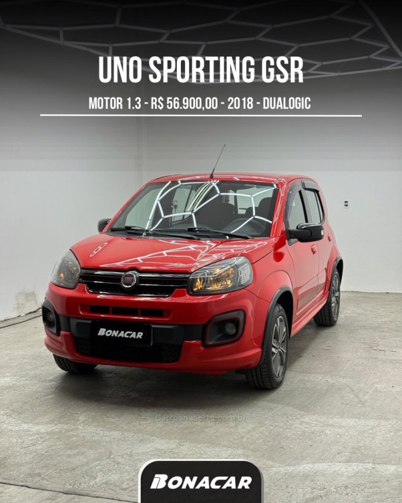 uno 1.3 firefly flex sporting 4p dualogic 2018 caxias do sul