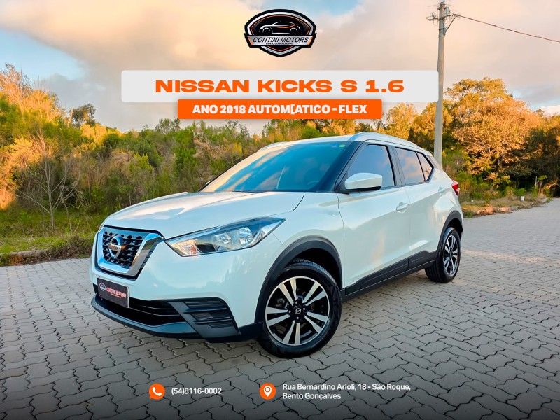 kicks 1.6 16v flex s xtronic 4p automatico 2018 bento goncalves