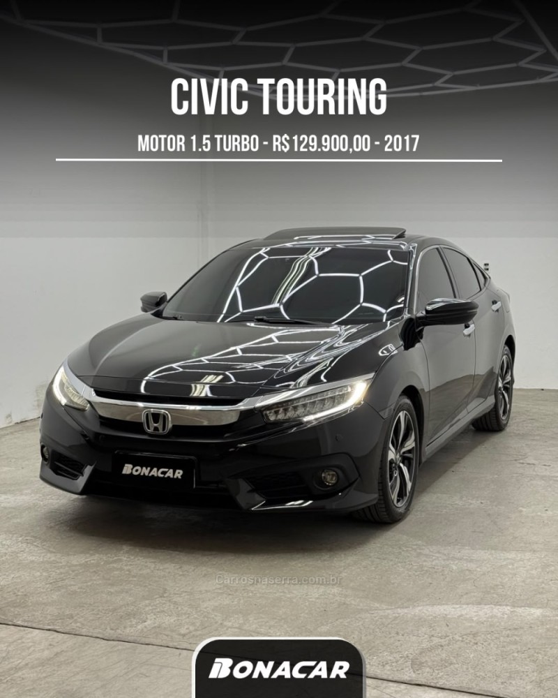 civic 1.5 16v touring turbo gasolina 4p automatico 2017 caxias do sul