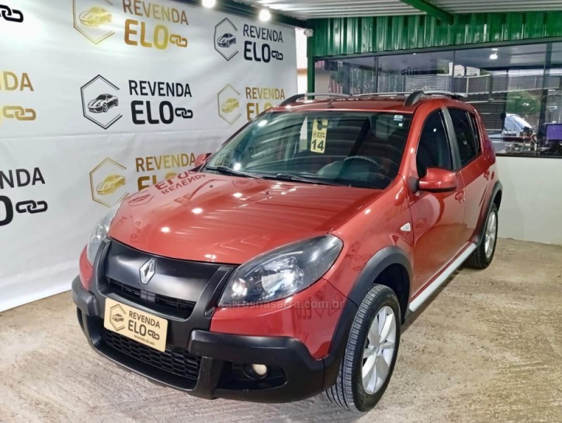 sandero 1.6 stepway 16v flex 4p automatico 2014 picada cafe