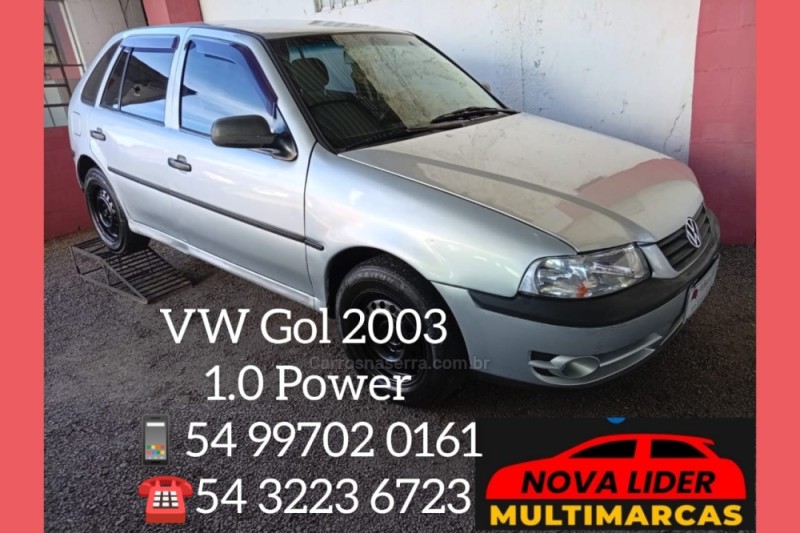 gol 1.0 mi power 16v 76cv gasolina 4p manual g.iii 2003 caxias do sul