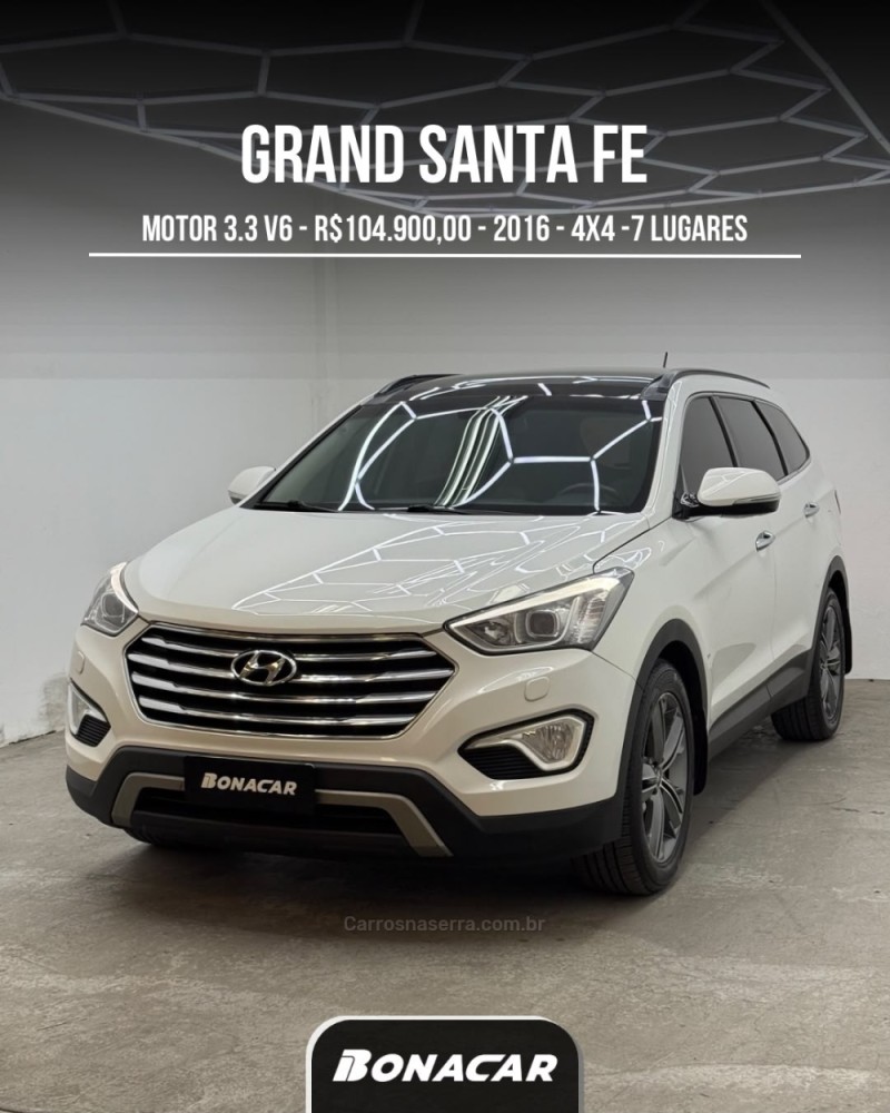 grand santa fe 3.3 mpfi v6 4wd gasolina 4p automatico 2016 caxias do sul