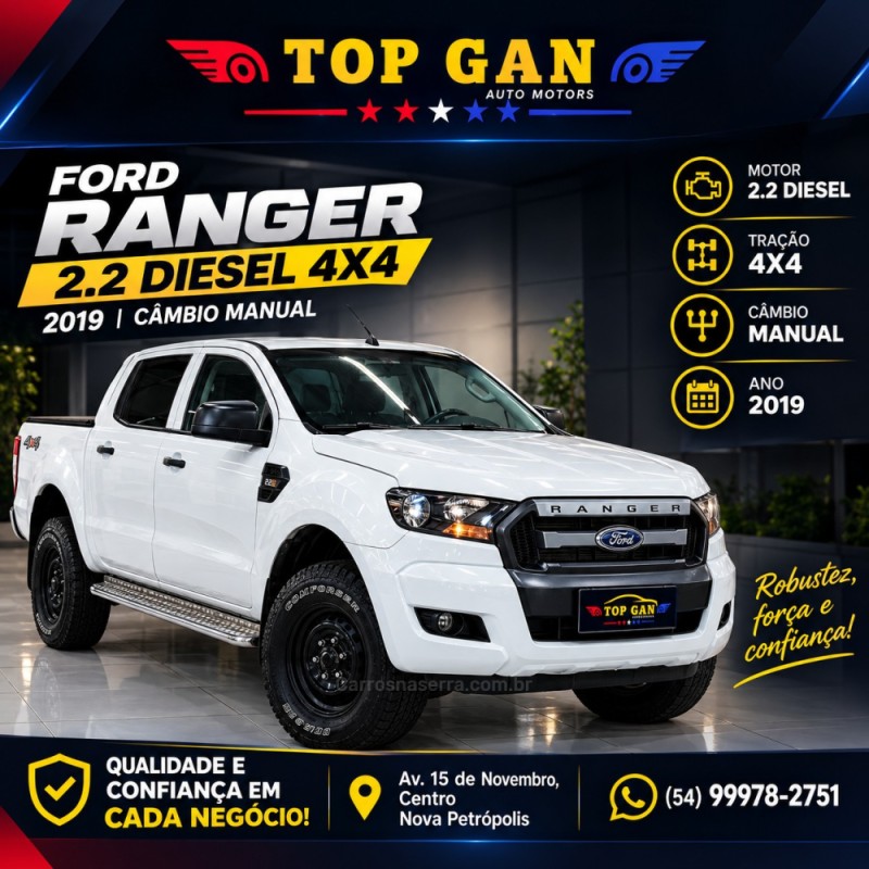 ranger 2.2 xl 4x4 cd 16v diesel 4p manual 2019 nova petropolis