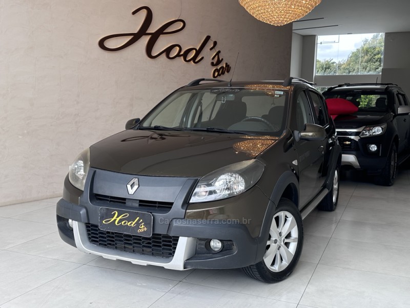 sandero 1.6 stepway 16v flex 4p automatico 2014 canela