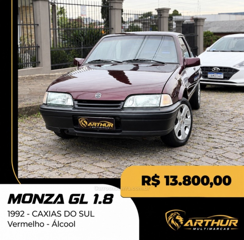 monza 1.8 sl e 8v alcool 2p manual 1992 caxias do sul