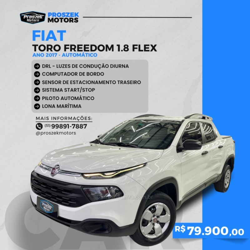 toro 1.8 16v evo flex freedom automatico 2017 canoas