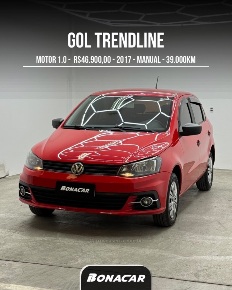 gol 1.0 mi trendline 8v flex 4p manual 2017 caxias do sul
