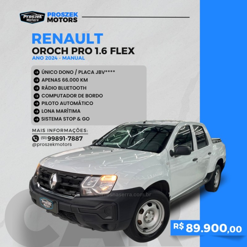 oroch 1.6 16v sce pro flex 4p manual 2024 canoas