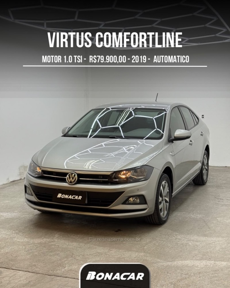 virtus 1.0 200 tsi comfortline automatico 2019 caxias do sul