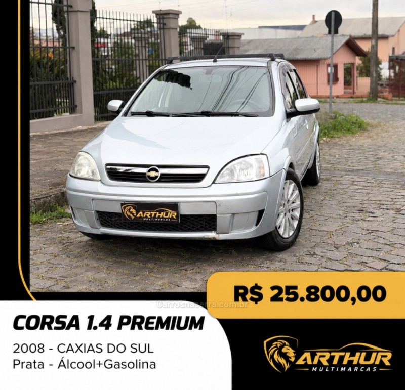 corsa 1.4 mpfi premium sedan 8v flex 4p manual 2008 caxias do sul