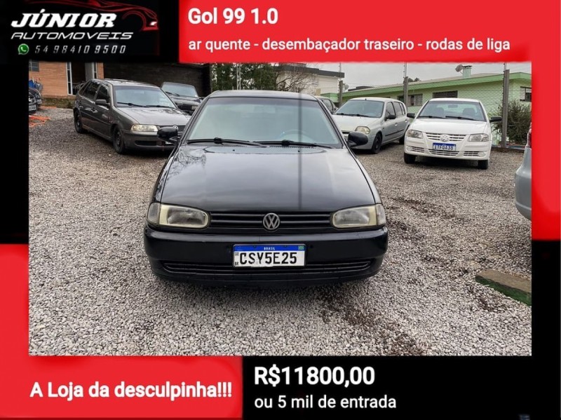 gol 1.0 mi 16v gasolina 2p manual 1999 caxias do sul