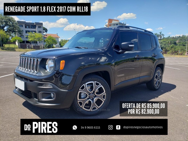 renegade 1.8 16v flex sport 4p automatico 2017 caxias do sul