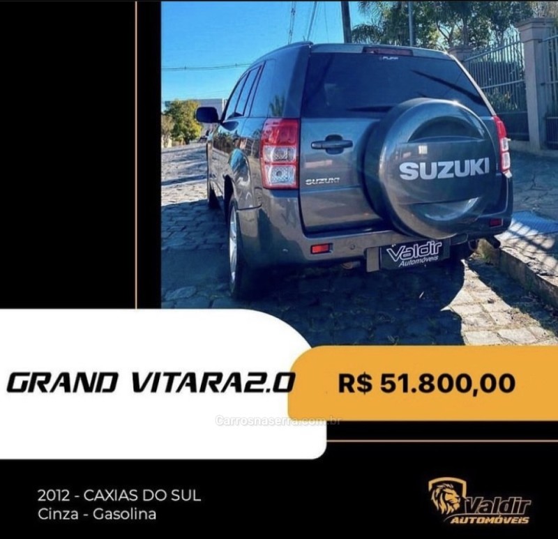 GRAND VITARA 2.0 4X2 16V GASOLINA 4P AUTOMÁTICO - 2012 - CAXIAS DO SUL