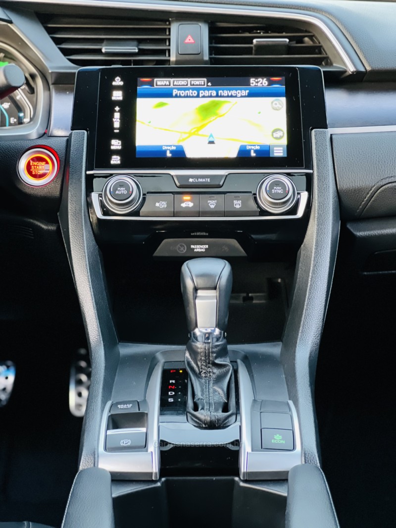 CIVIC 1.5 16V TURBO GASOLINA TOURING 4P CVT - 2019 - ESTâNCIA VELHA