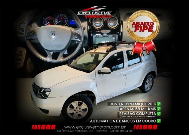 DUSTER 2.0 DYNAMIQUE 4X2 16V FLEX 4P AUTOMÁTICO
