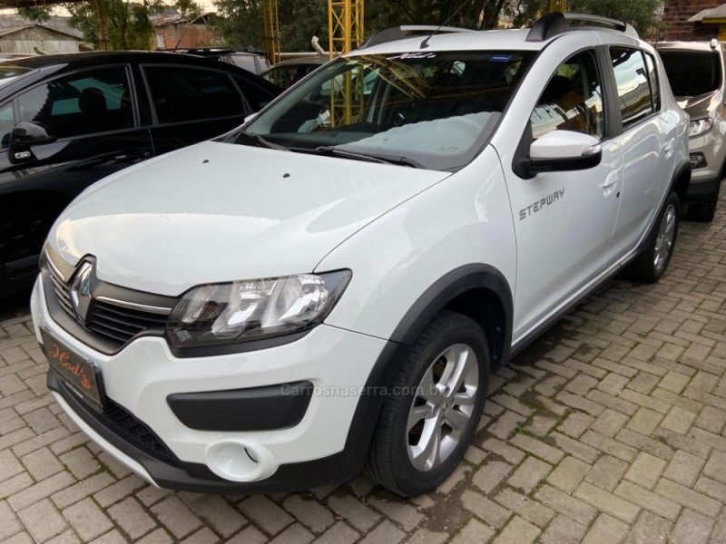 sandero 1.6 stepway 8v flex 4p automatizado 2016 canela