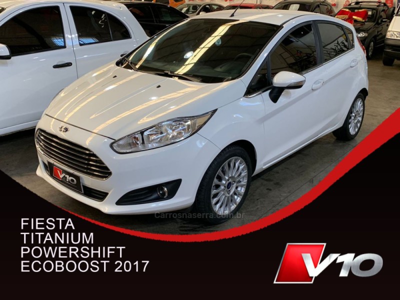 FIESTA 1.0 ECOBOOST TITANIUM HATCH 12V GASOLINA 4P AUTOMÁTICO - 2017 - CAXIAS DO SUL