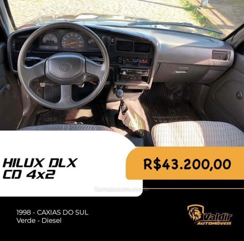 HILUX 2.8 DLX 4X4 CD 8V DIESEL 4P MANUAL - 1998 - CAXIAS DO SUL