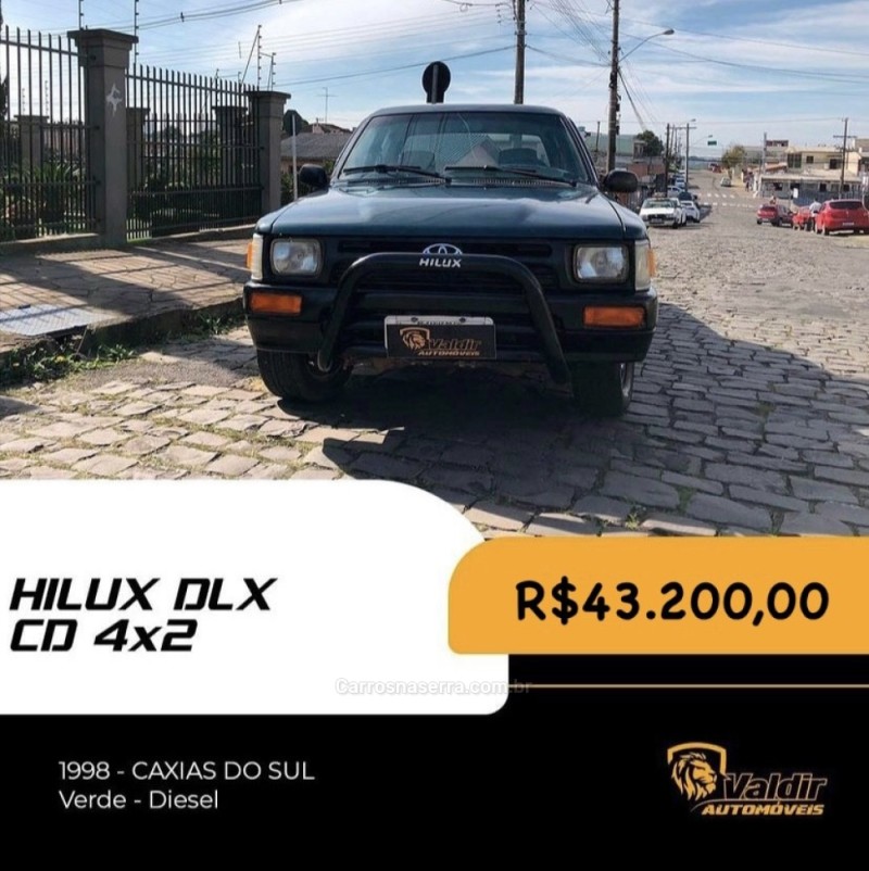 hilux 2.8 dlx 4x4 cd 8v diesel 4p manual 1998 caxias do sul