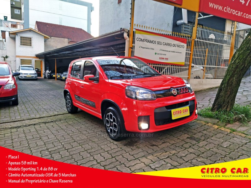 uno 1.4 evo sporting 8v flex 4p automatizado 2016 caxias do sul