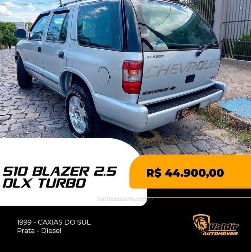 BLAZER 2.5 DLX 4X2 8V TURBO DIESEL 4P MANUAL - 1999 - CAXIAS DO SUL