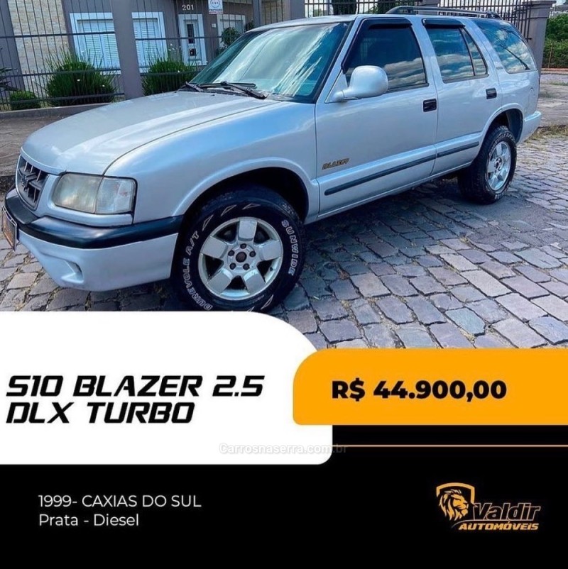BLAZER 2.5 DLX 4X2 8V TURBO DIESEL 4P MANUAL - 1999 - CAXIAS DO SUL