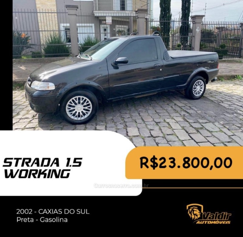 STRADA 1.5 MPI WORKING CS 8V GASOLINA 2P MANUAL - 2002 - CAXIAS DO SUL