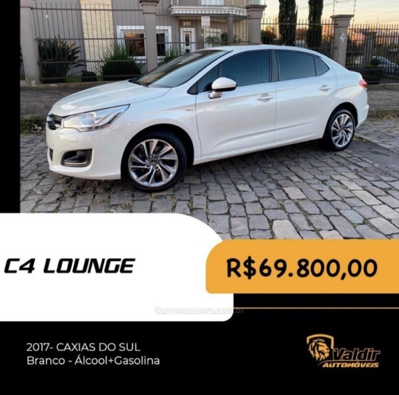 C4 LOUNGE 1.6 EXCLUSIVE 16V TURBO FLEX 4P AUTOMÁTICO - 2017 - CAXIAS DO SUL