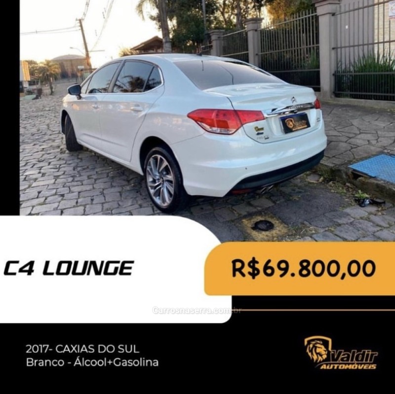 C4 LOUNGE 1.6 EXCLUSIVE 16V TURBO FLEX 4P AUTOMÁTICO - 2017 - CAXIAS DO SUL