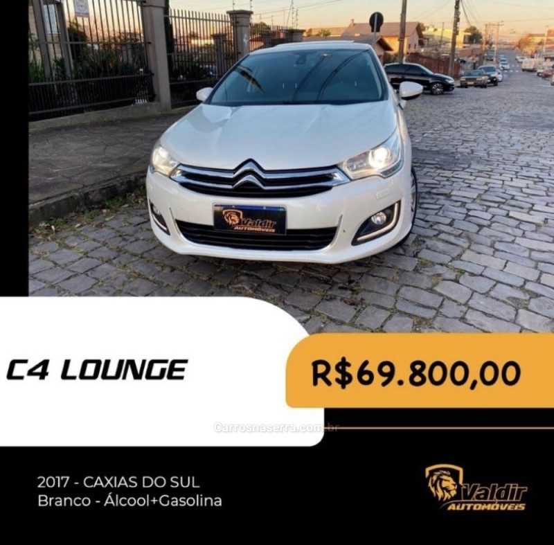 c4 lounge 1.6 exclusive 16v turbo flex 4p automatico 2017 caxias do sul