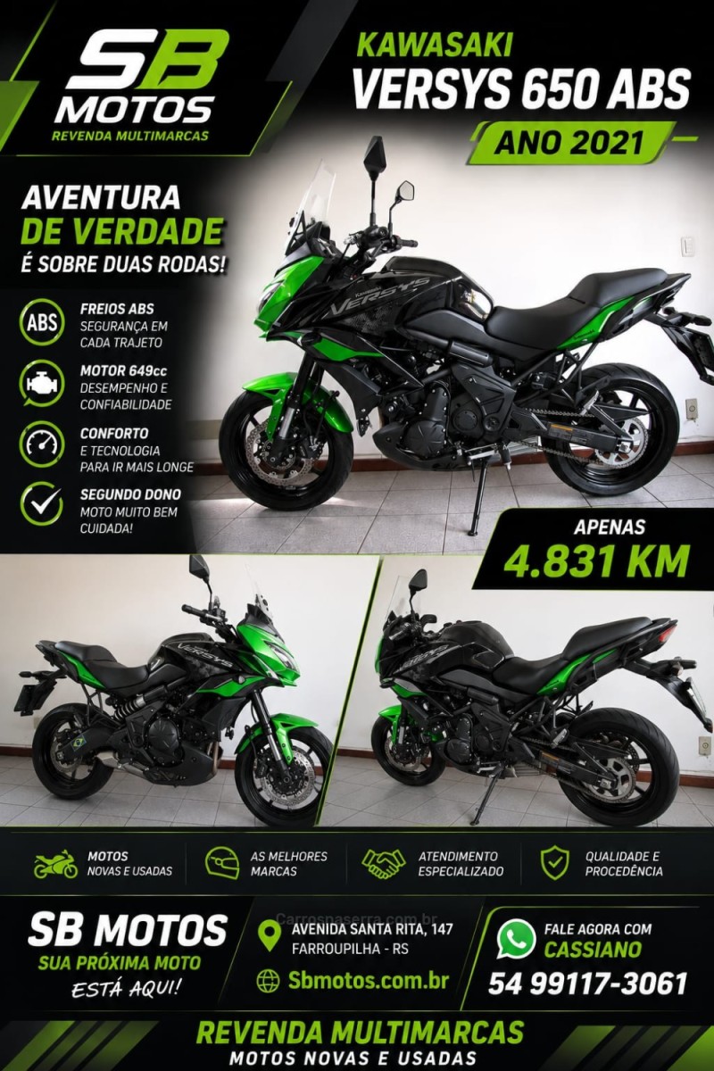 versys 650 abs 2021 farroupilha