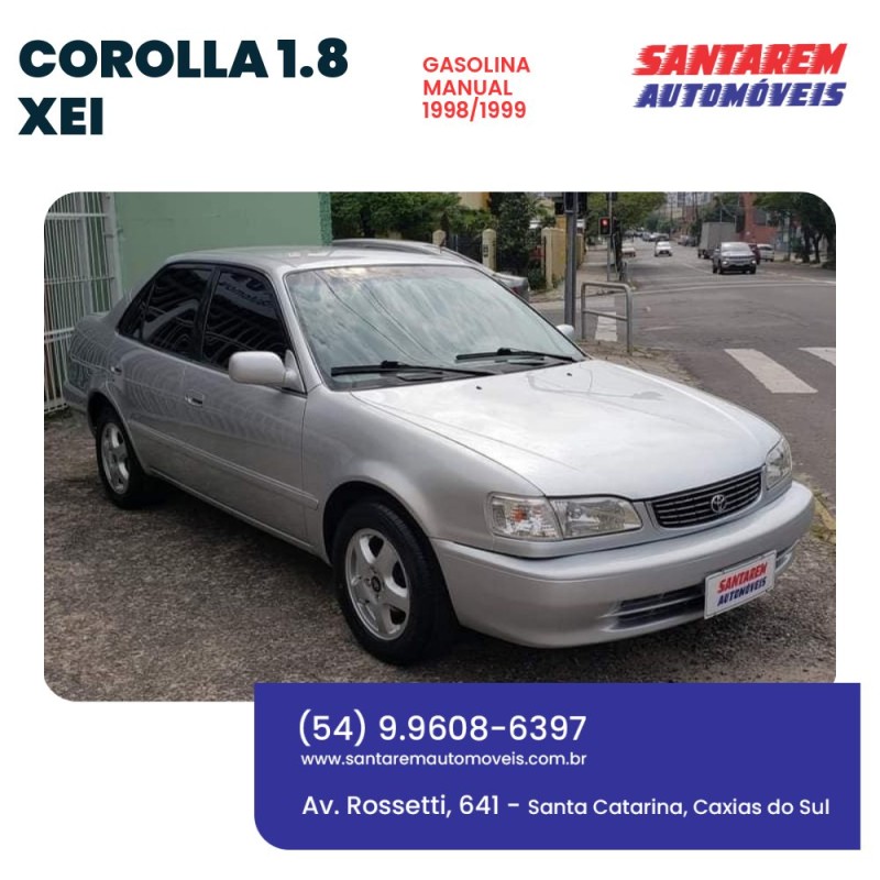 COROLLA 1.8 XEI 16V GASOLINA 4P MANUAL - 1999 - CAXIAS DO SUL